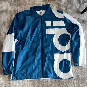 adidas Blue and White Performance Jacket